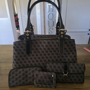 Dooney & Bourke 4 Piece Black Handbag Set